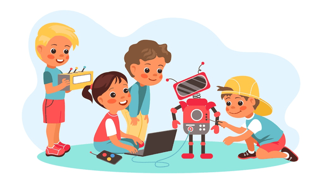 Kids learning robotics and coding with fun interactive activities at STEMmantra.